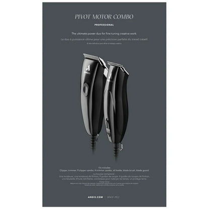 ANDIS PIVOT COMBO BLACK  #24810