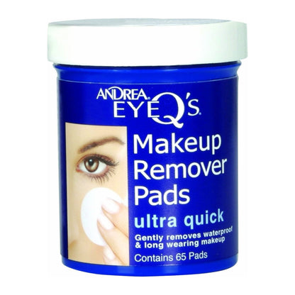 ANDREA Eye Q's Moisturizing Eye Makeup Remover Pads, 65 count