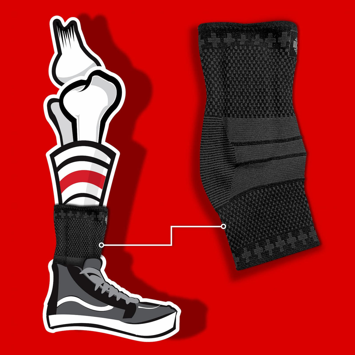 SC COMPRESS ANKLE SLEEVE MEDUM