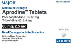 APRODINE TB 60-2.5MG 24 BXD