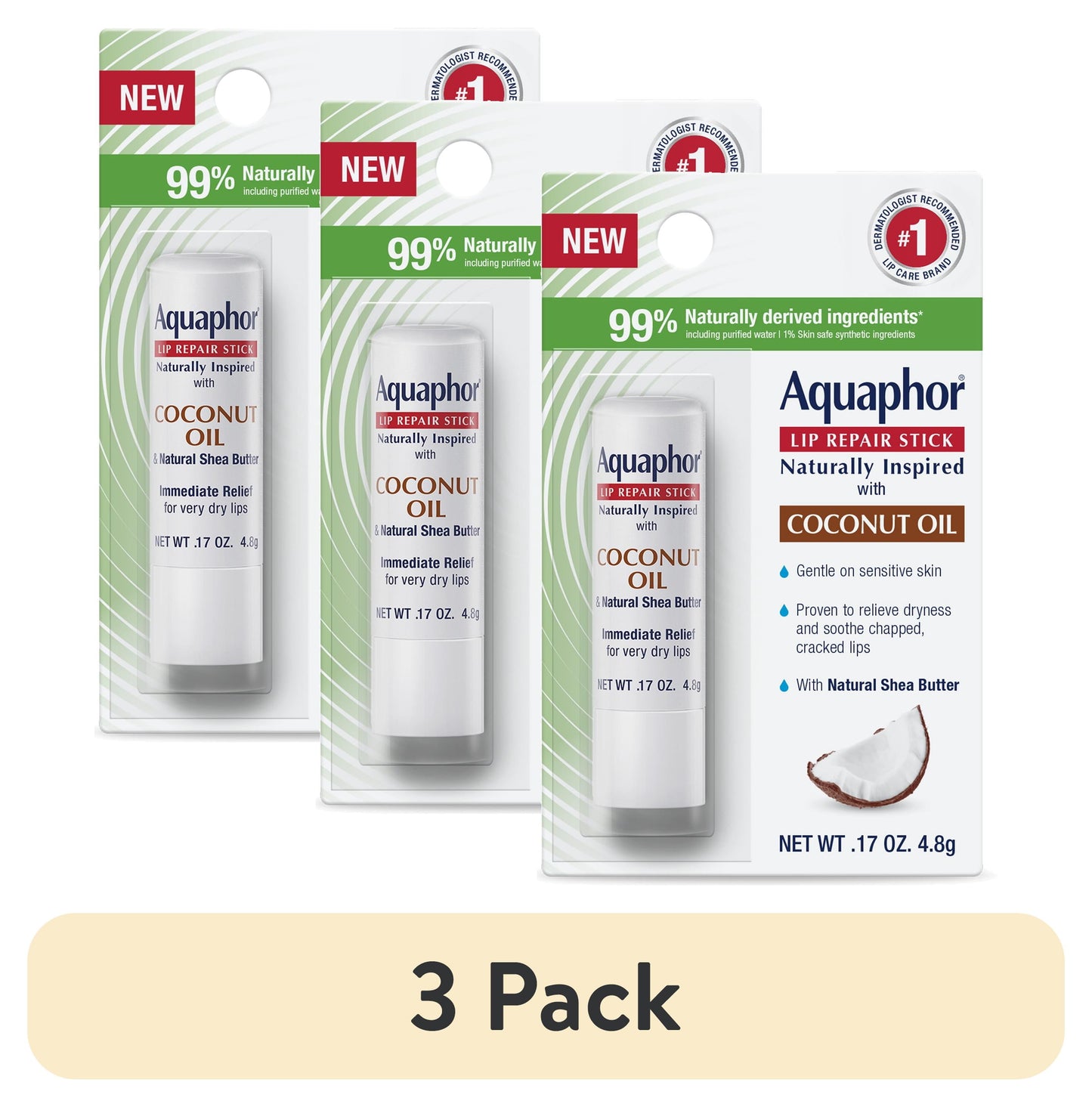 Aquaphor Naturally Inspired Lip Repair Stick - Aloe Vera