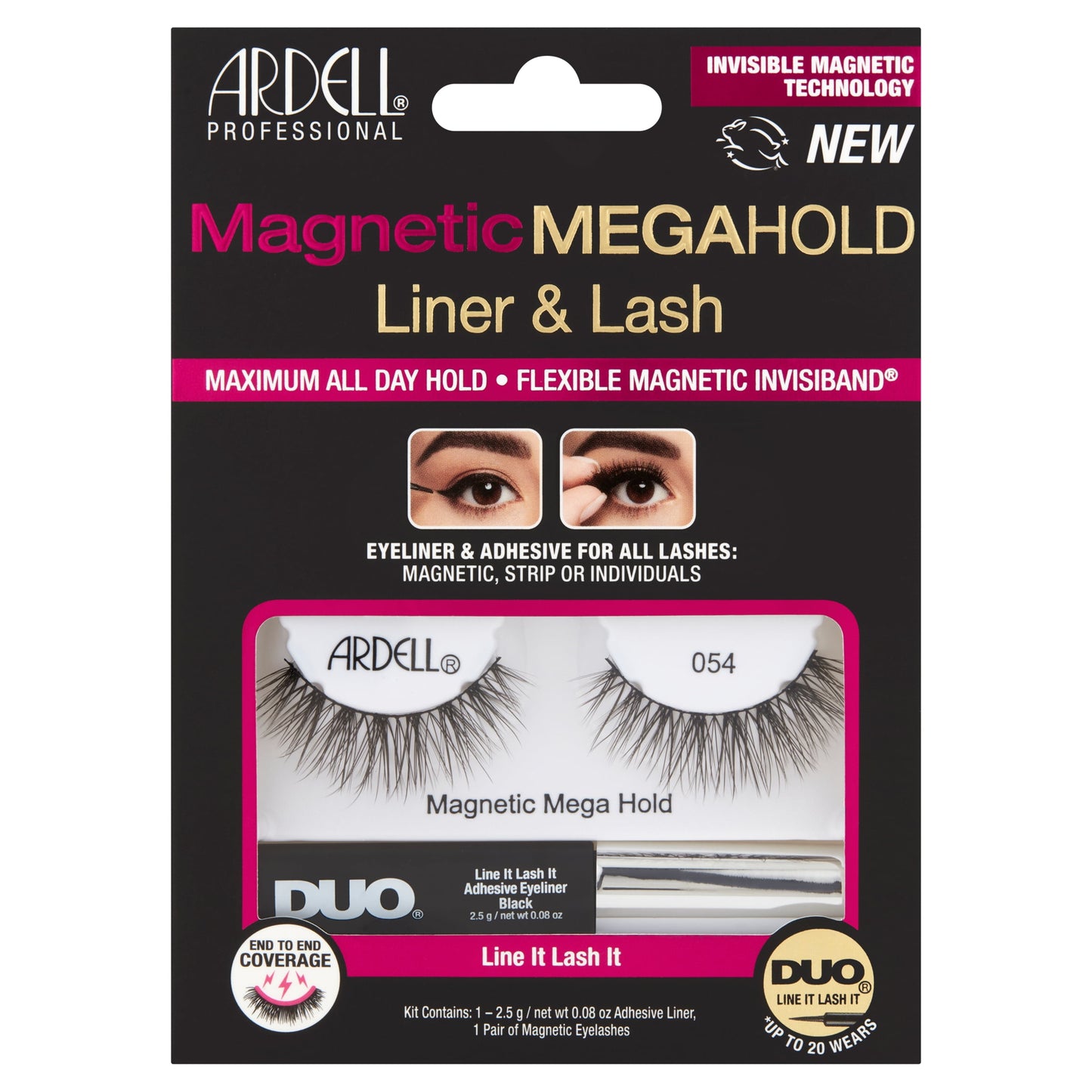 Ardell Magnetic MegaHold Liquid Liner & Lash Kit - 056 Black