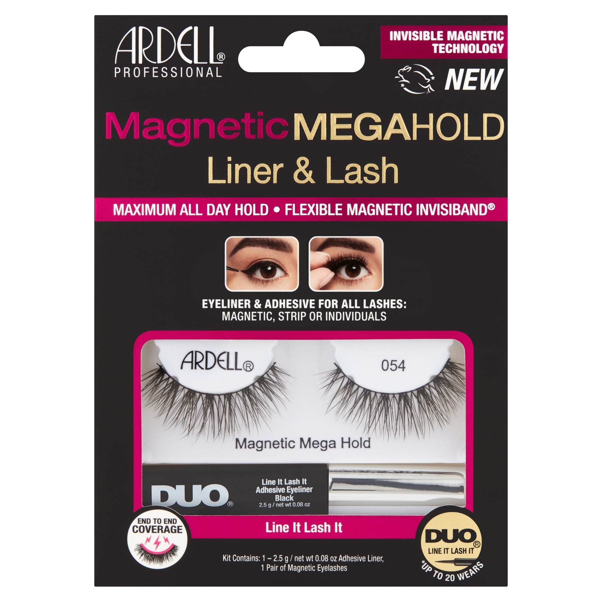 Ardell Magnetic MegaHold Liquid Liner & Lash Kit - 056 Black