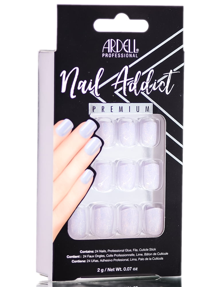 Ardell Nail Addict Premium Artificial Nail Set - Green Glitter Chrome