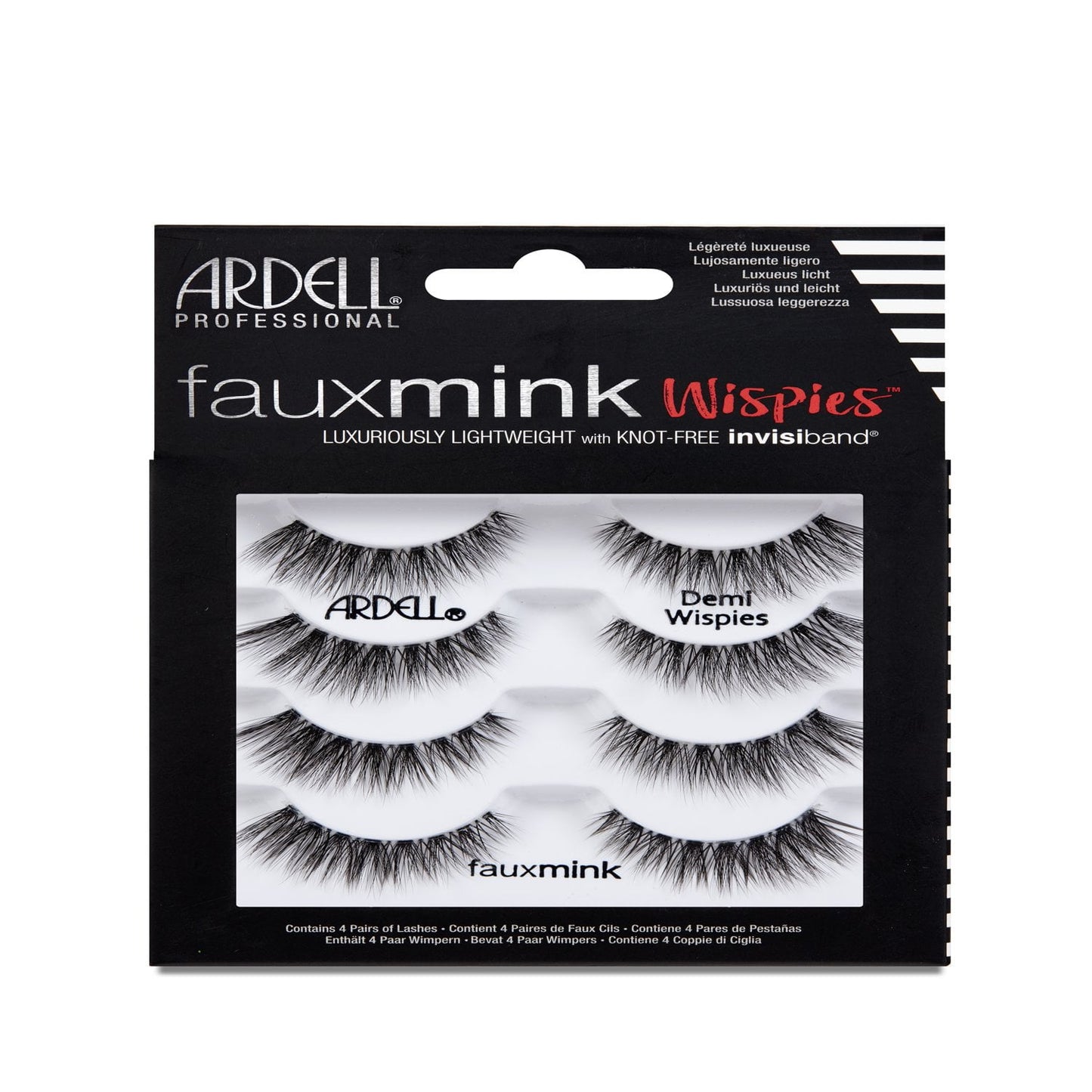 Ardell Faux Mink Lashes - Wispies, 4 count
