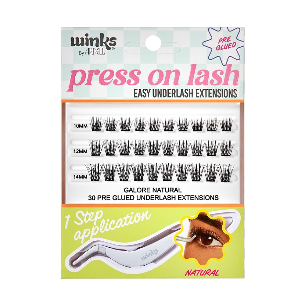 Ardell Press On Lashes Underlash Extensions With Applicator - Naked Soft Volume, 30 clusters