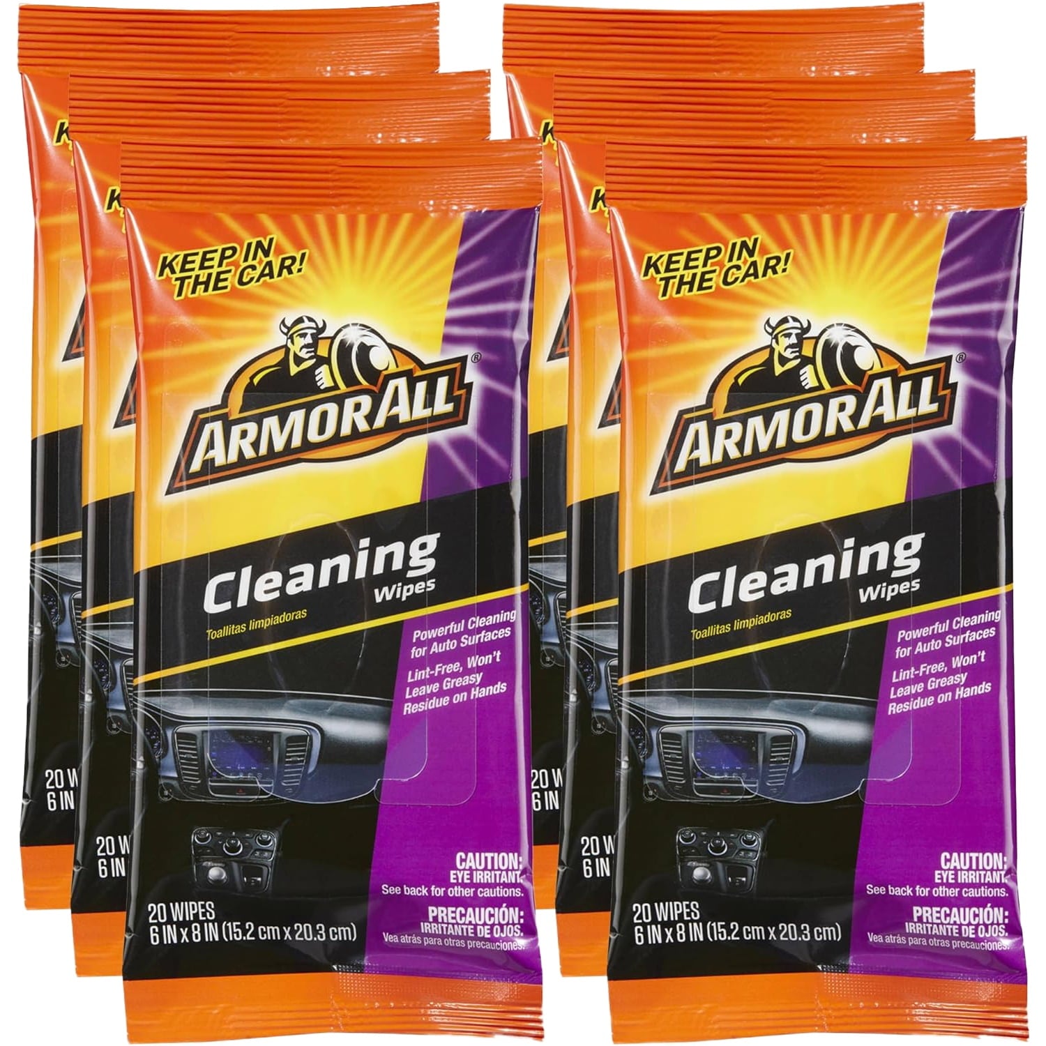 Armor All Car Interior Cleaner Protectant Wipes, 25 count