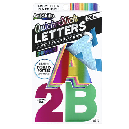 ArtSkills 2.5" Paper Poster Letters and Numbers - Holographic, 228 count