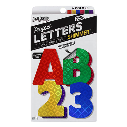 ArtSkills 2.5" Paper Poster Letters and Numbers - Holographic, 228 count