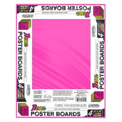 UCreate Neon Coated Poster Board, 1 count - Assorted Colors, 28" x 22"