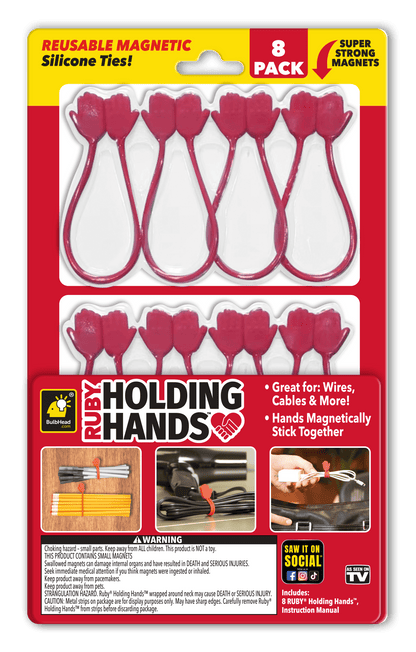 BulbHead Ruby Holding Hands Silicone Zip Ties