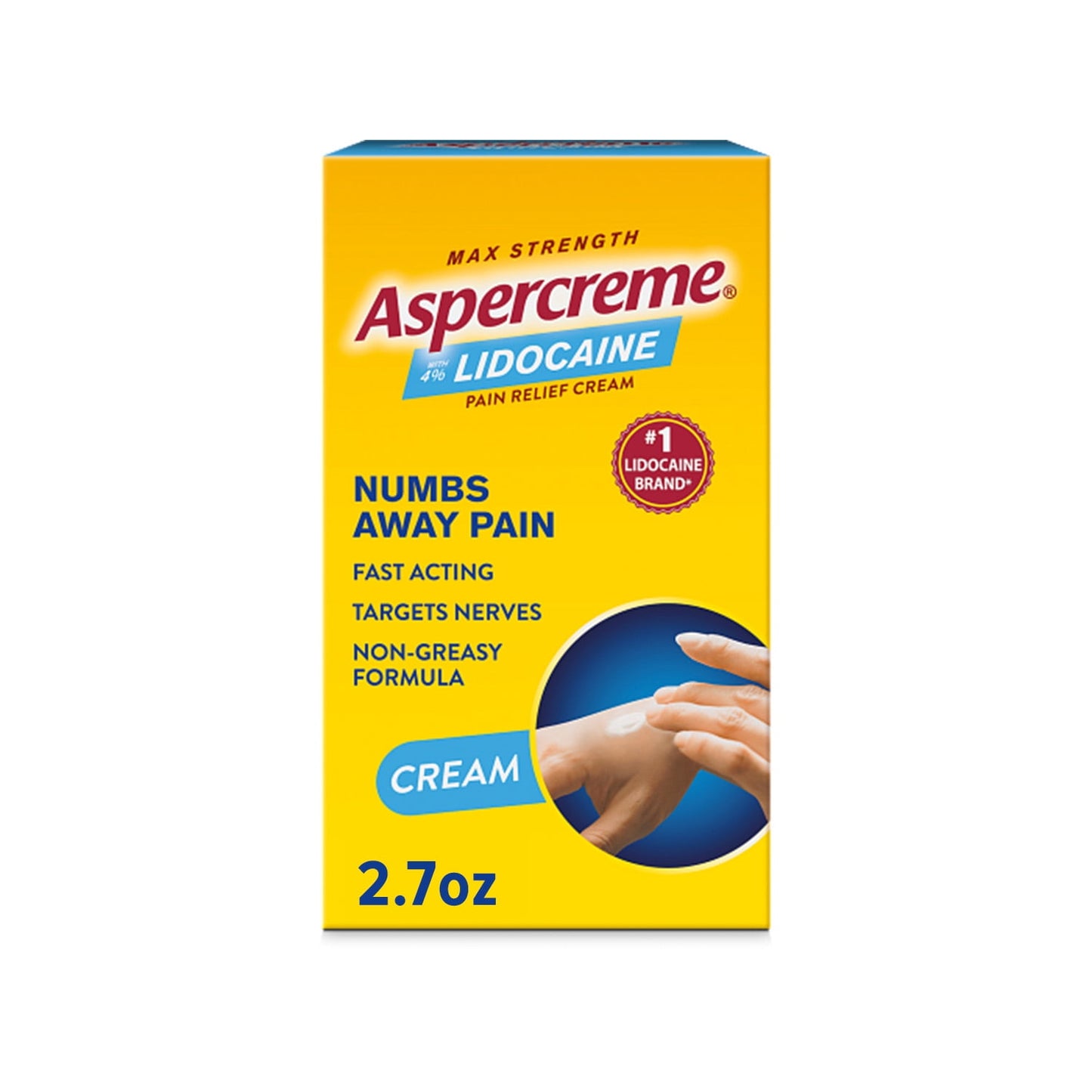 ASPERCREME W/ LIDOCN 4% MX STR CRM 2.7OZ
