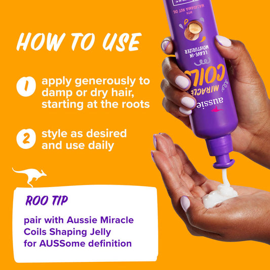 Aussie Miracle Coils Leave-In Moisturizer 8.5oz