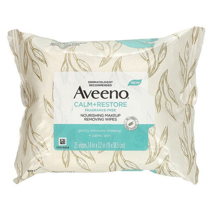 AVEENO CALM RESTORE M/U REM WIPES 25CT