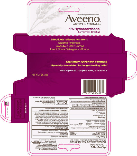 AVEENO CREAM ANTI ITCH 1% HYDROCORT 1OZ
