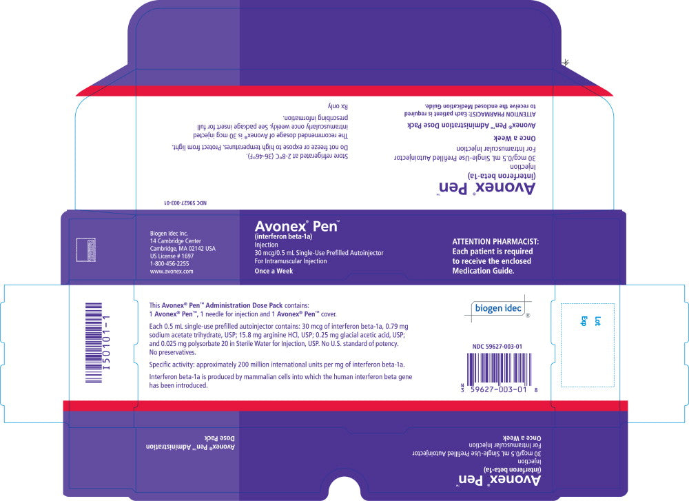 AVONEX KT 30MCG/0.5ML 4 PFS PF