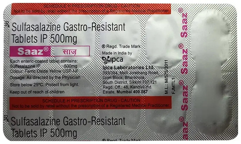 AZULFIDINE ENTAB TB 500MG100DR EC