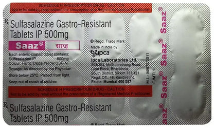 AZULFIDINE ENTAB TB 500MG100DR EC