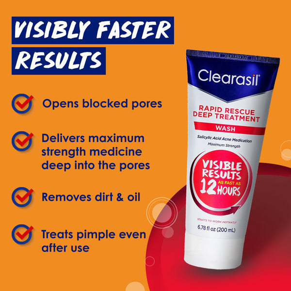 CLEARASIL RPD RESUE DP TRTMNT WSH 6.7OZ