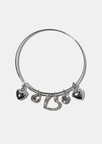 12 SHINY HEART BRACELETS