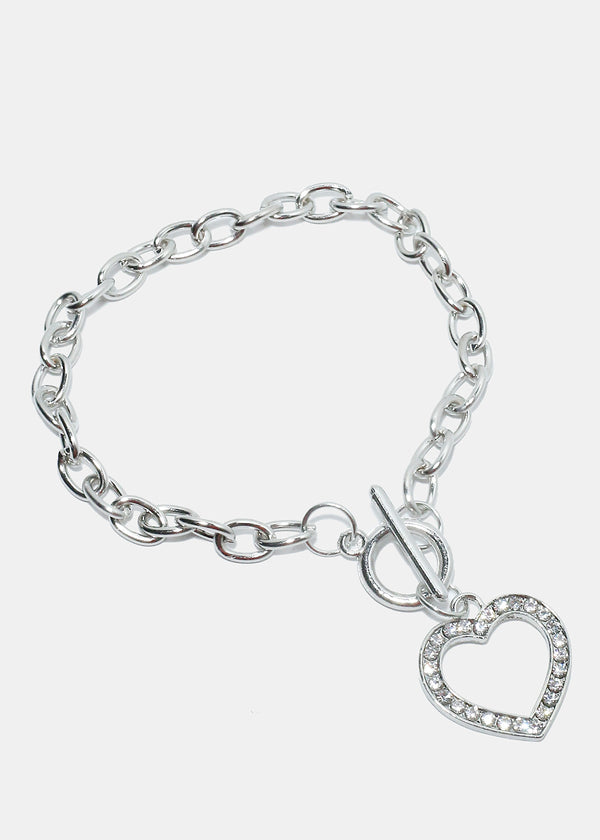 12 SHINY HEART BRACELETS