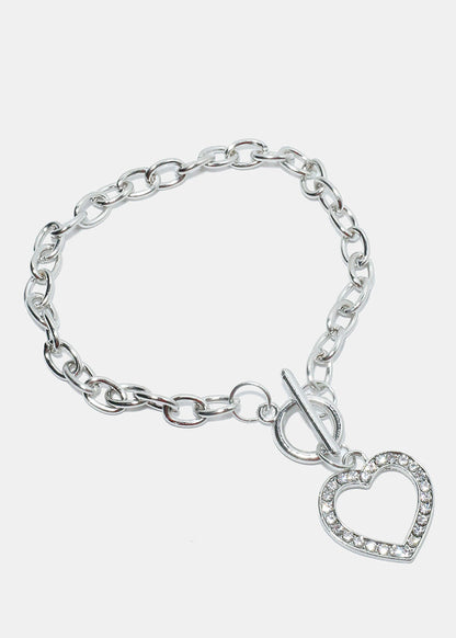 12 SHINY HEART BRACELETS