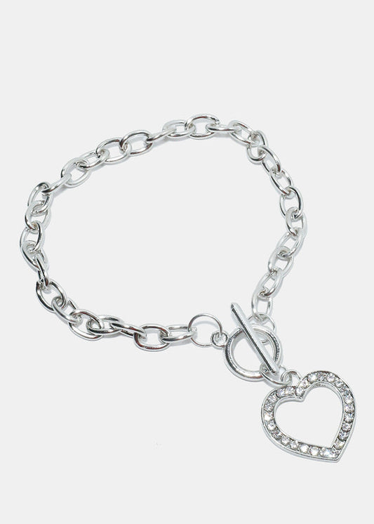 12 SHINY HEART BRACELETS