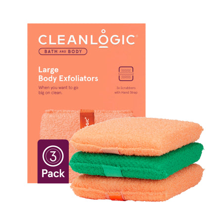 Clean Logic Bath & Body Large Body Exfoliator W/Strap