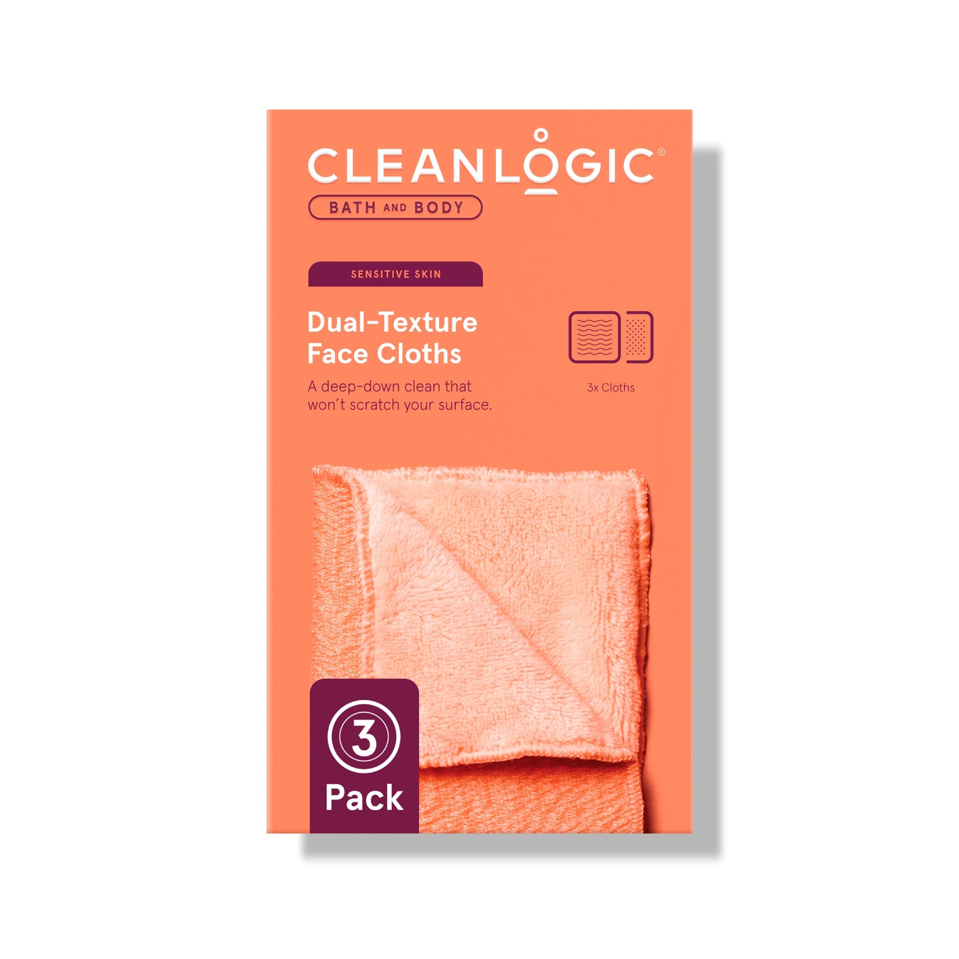 Clean Logic Bath & Body Dual Texture Face Cloth