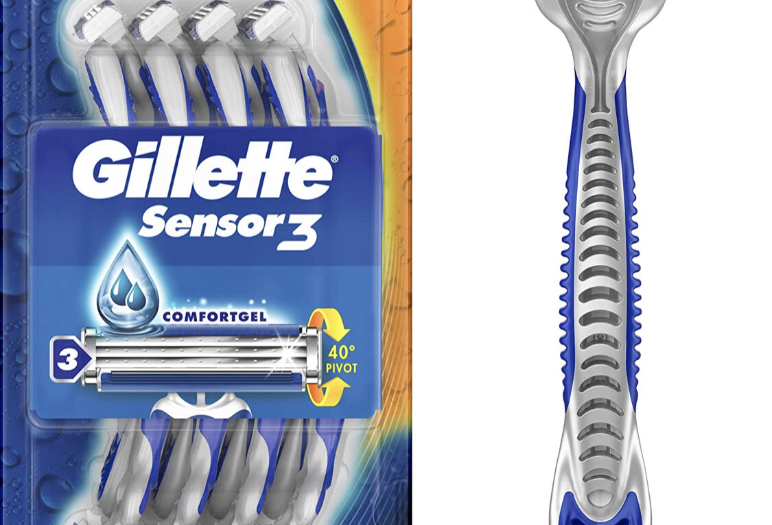 Gillette Mens Sensor Simple 3 Razor Disposable 8 Count