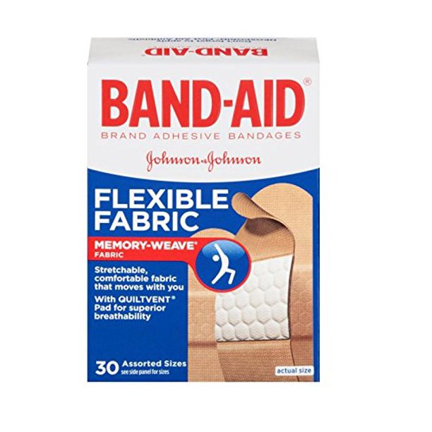 Band-Aid Flexible Fabric 30 Count Assorted Sizes
