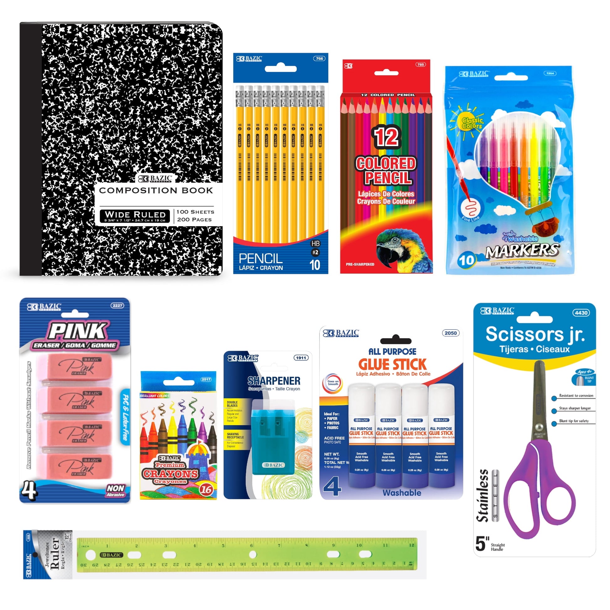 BiC School Supply Essential Bundle, 5 count