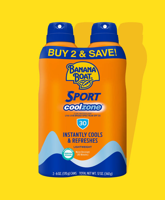Banana Boat Spf#50+ Sport Coolzone Spray Twin Pack 6oz
