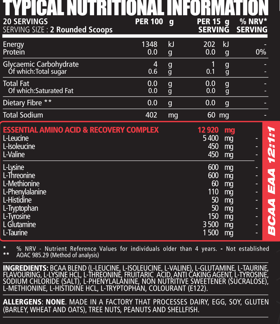 PRIMER BCAA,EFFRVSCNT TAB