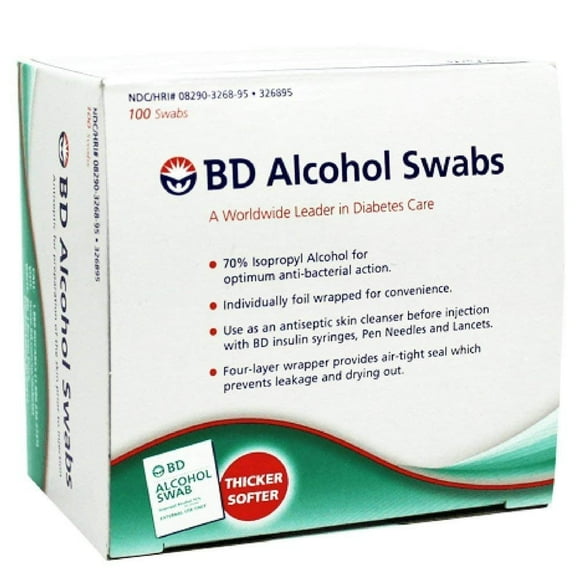 BD ALCOHOL SWAB PA 70% 100 326895