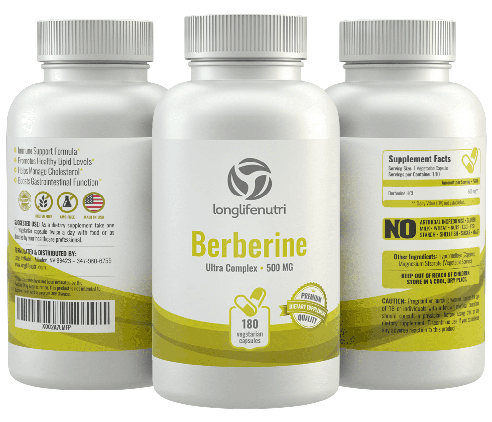 NT BERBERINE HCL SUPPL 500 MG CAP 60CT