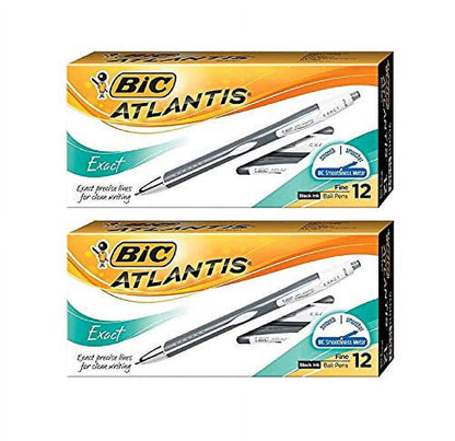 BIC PEN ATLANTIS RTBE 6X2 MD BLK
