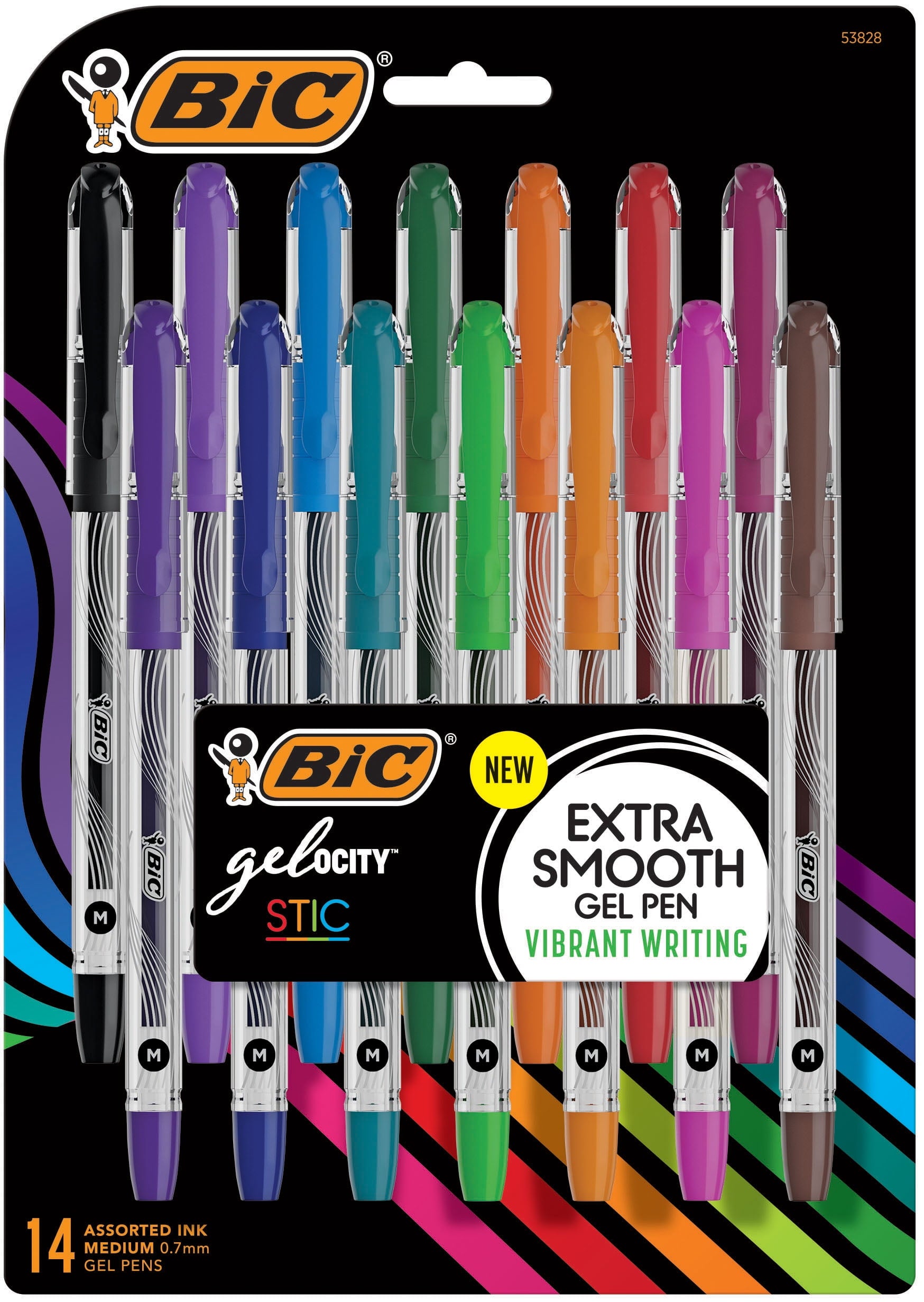 BiC Gel-ocity Stic Gel Pen - Assorted, 4 pack