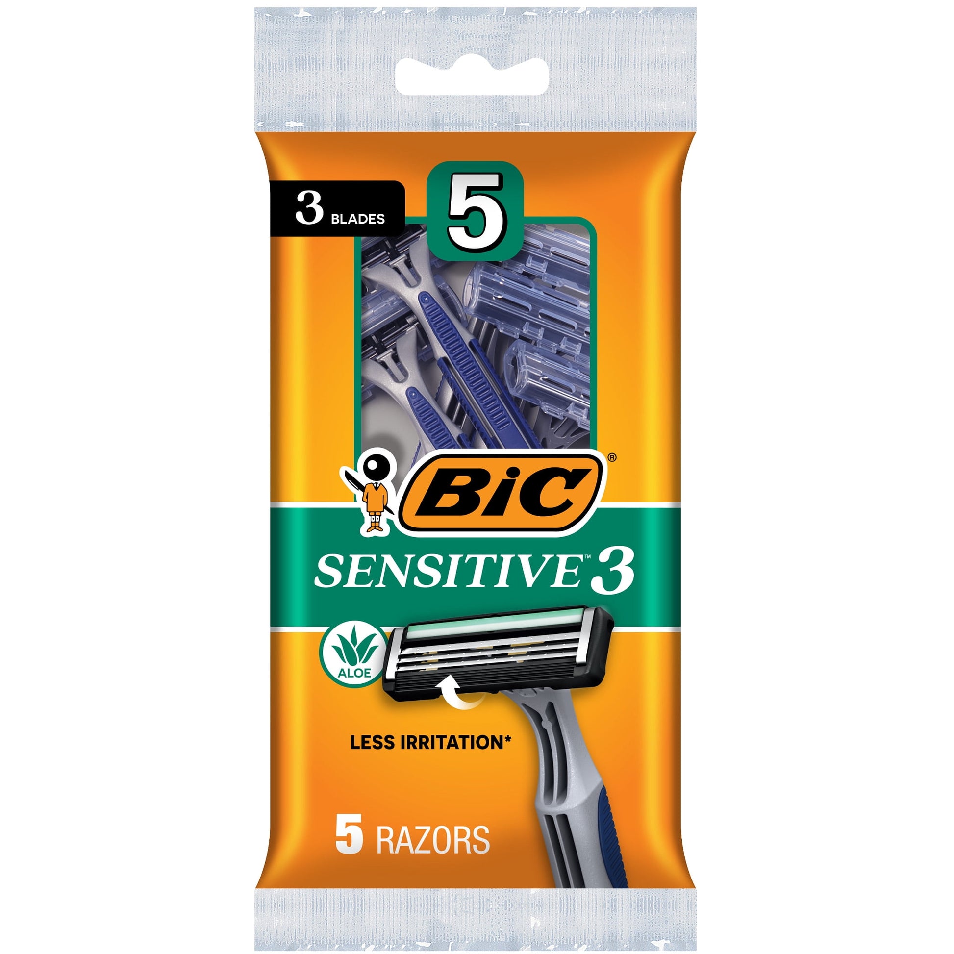 BiC Sensitive Men's Disposable Razors, 12 count