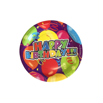 Balloon Party 7" Birthday Plates, 8 ct
