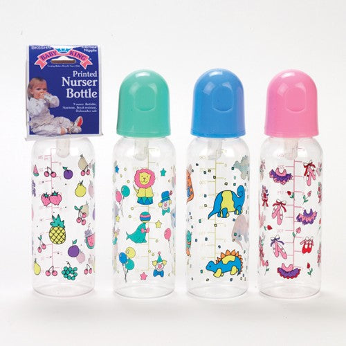 Babyking Printed Nurser Bottles - Assorted, 9 oz