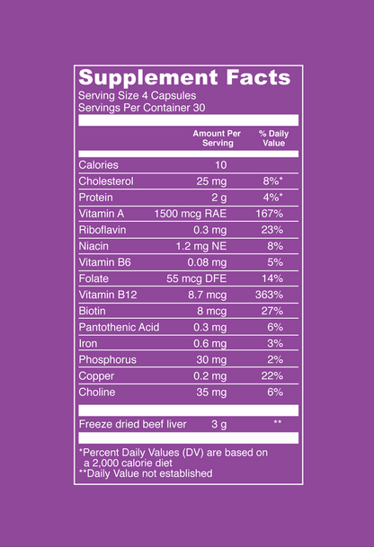 FIRST LIGHT FARMS SUPPLEMENT,BEEF LIVER