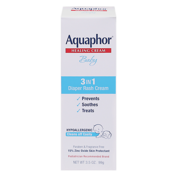 Aquaphor Baby Healing Cream 3-In-1 Diaper Rash 3.5oz