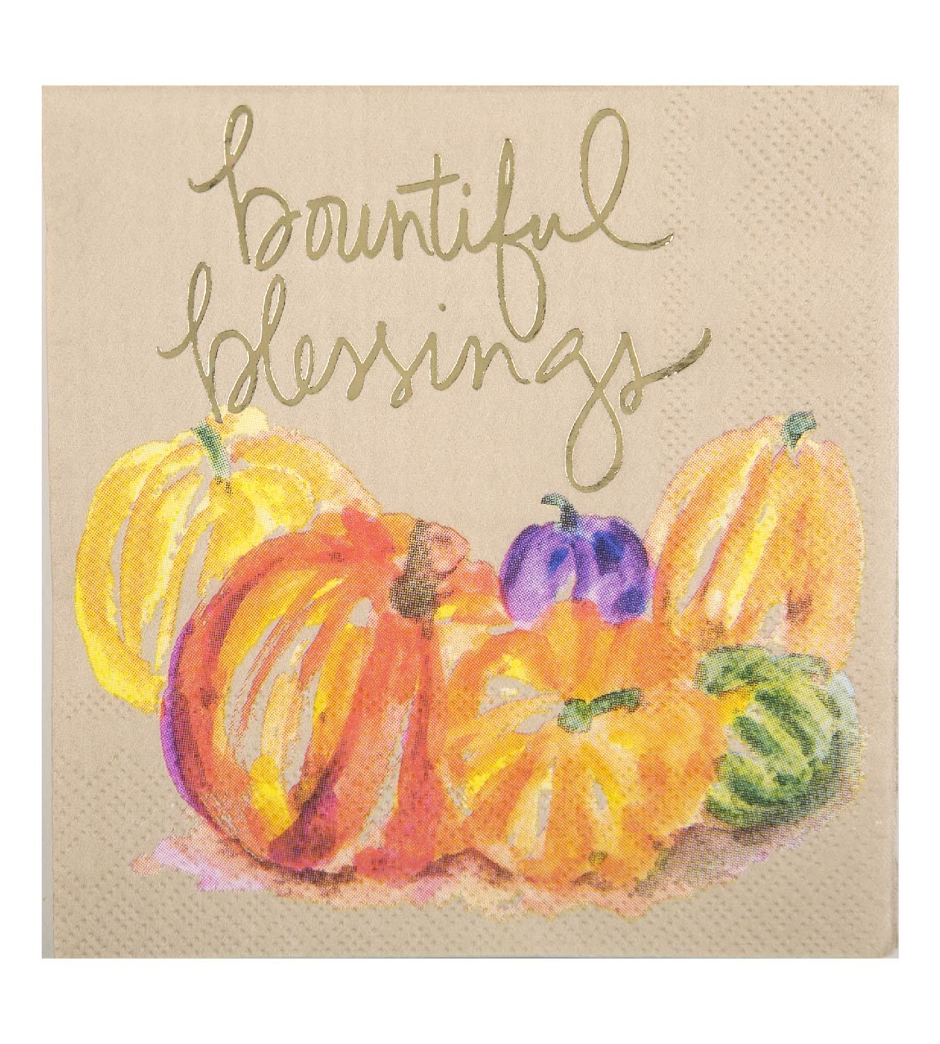 SENSATIONS Beverage Napkins - Bountiful Blooms, 24 count
