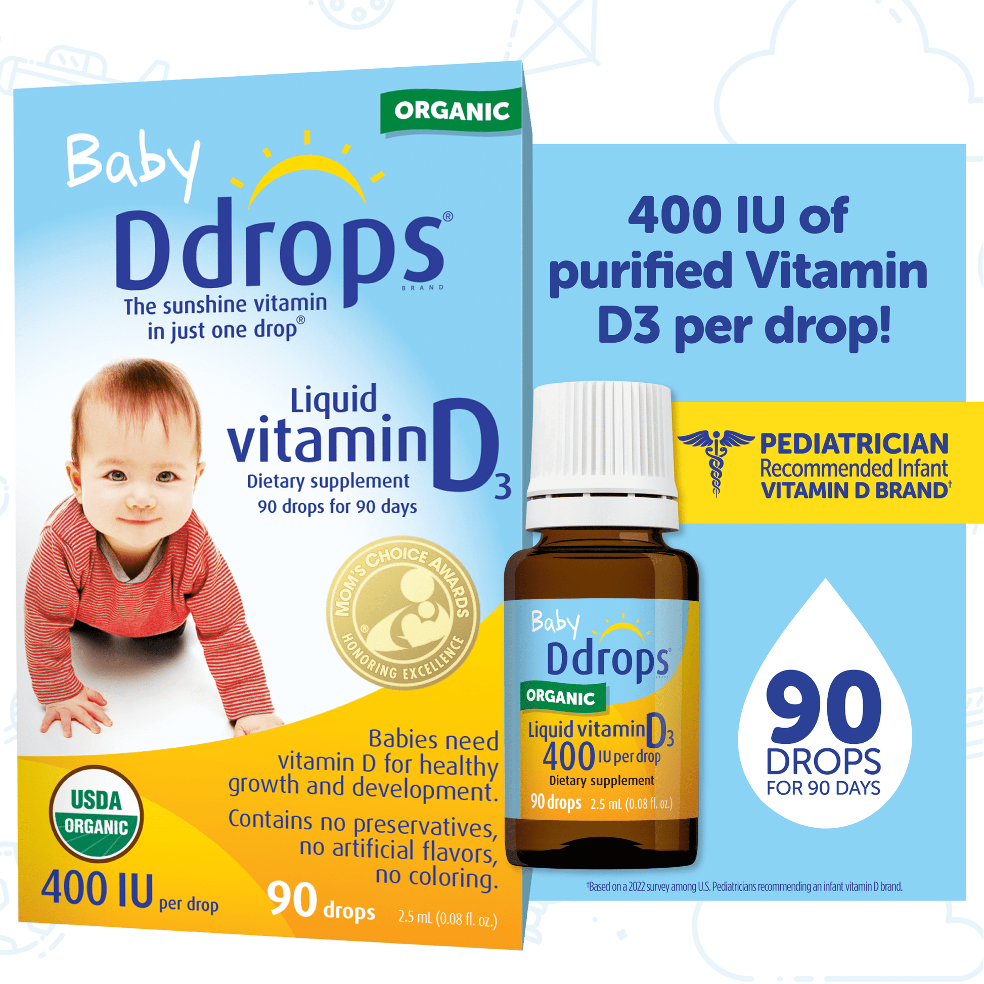 DDROPS VIT D 1000IU 180 DROP 0.17OZ