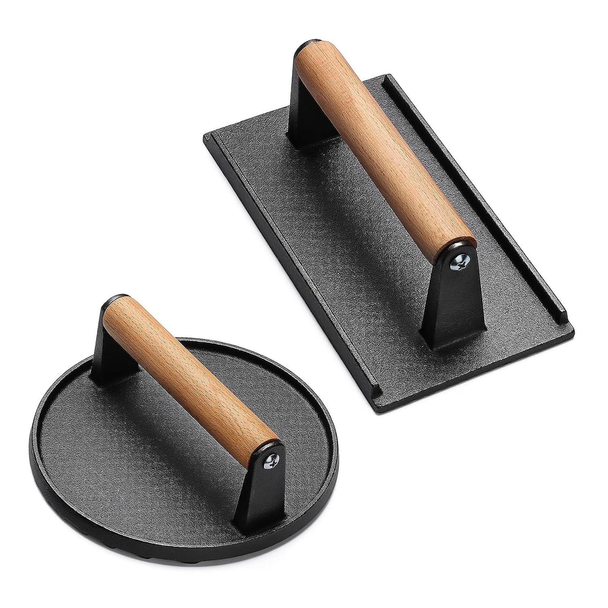 Mr. Bar-B-Q Pre-Seasoned Cast Iron Grill Meat Press