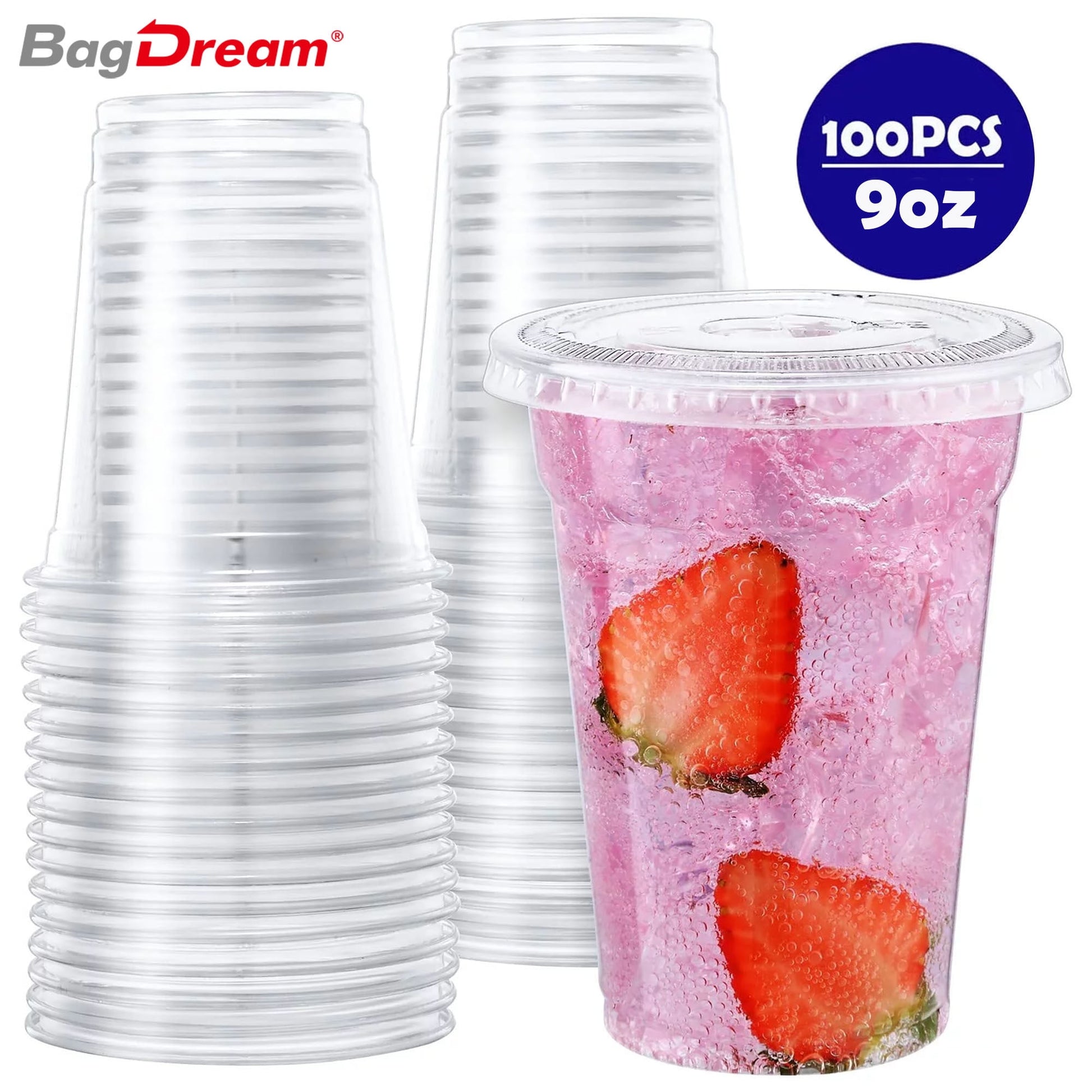 SENSATIONS Paper Snack Cups With Plastic Lids, 9 oz
