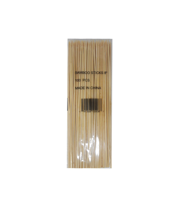SKEWERS,BAMBOO,8IN