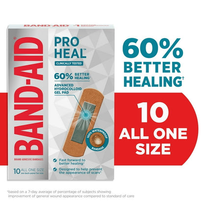 BAND AID PRO HEAL REG AOS 10CT