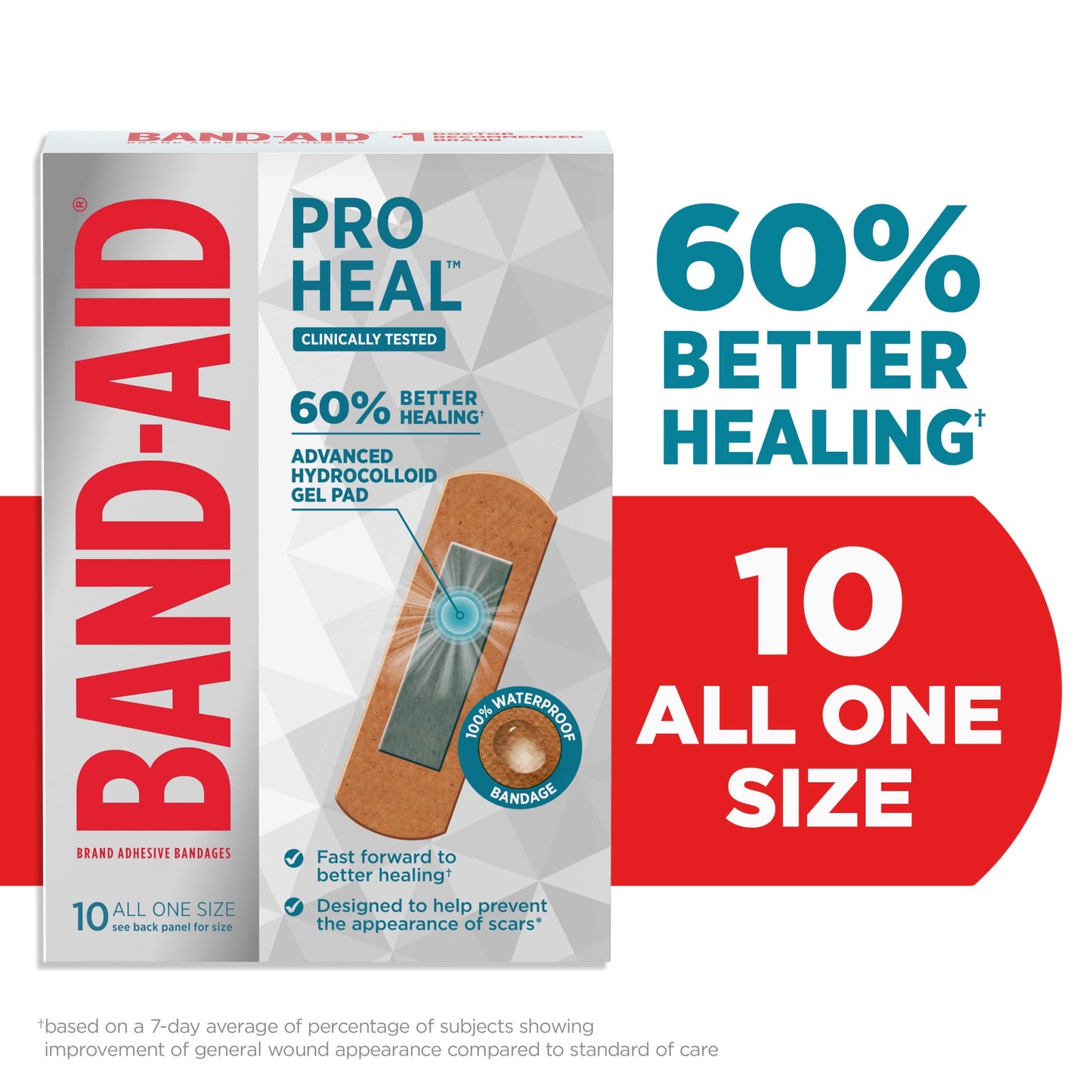 BAND AID PRO HEAL REG AOS 10CT